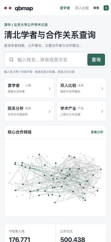 qbmap · 清北学术地图实际页面