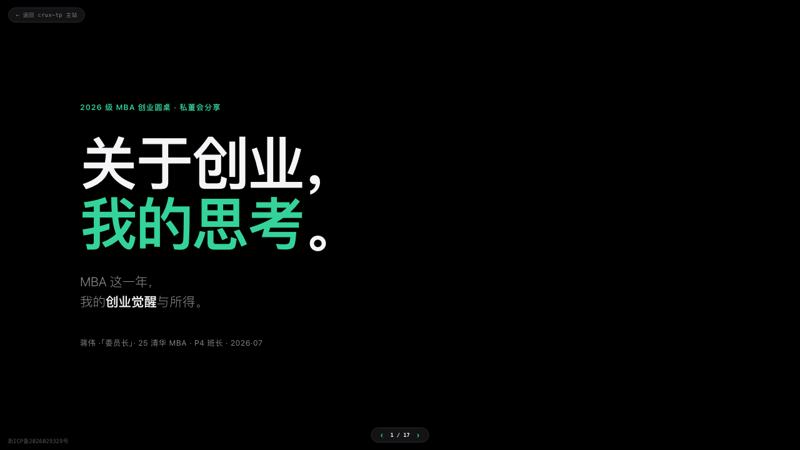 《关于创业，我的思考》封面